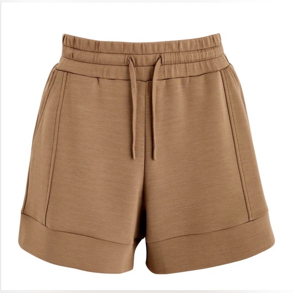 🧸 NWT Varley Atrium Shorts 4.5” Golden Bronze Drawstring Lounge Small - Picture 3 of 8